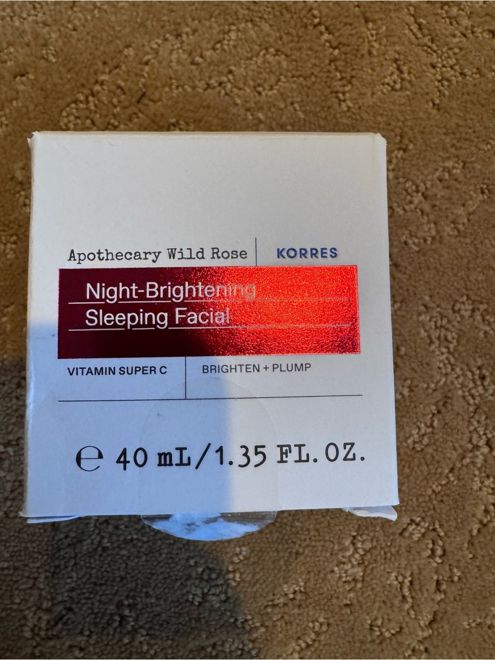 🔴Korres Night-Brightening Sleeping Facial — White & Red Box